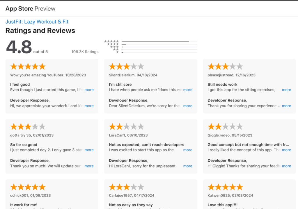 review justfit
