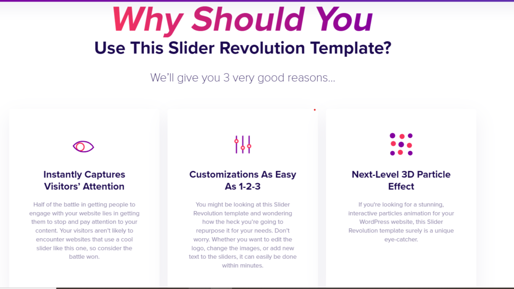 features slide revolution wordpress button