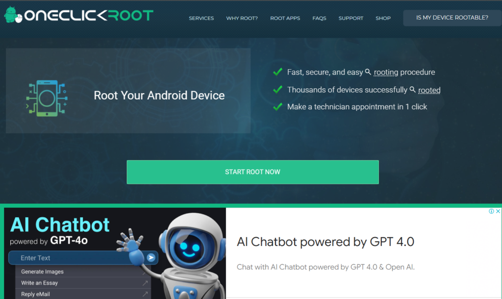 one click root