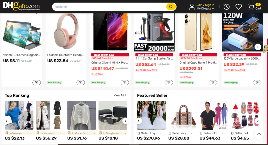 price dhgate