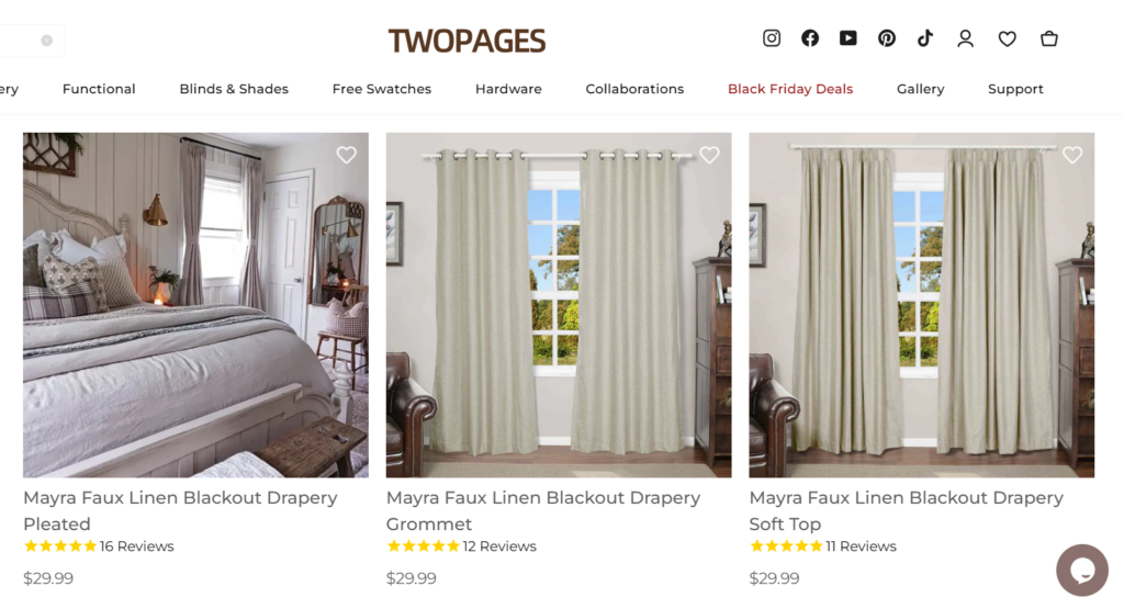 twopages curtains
