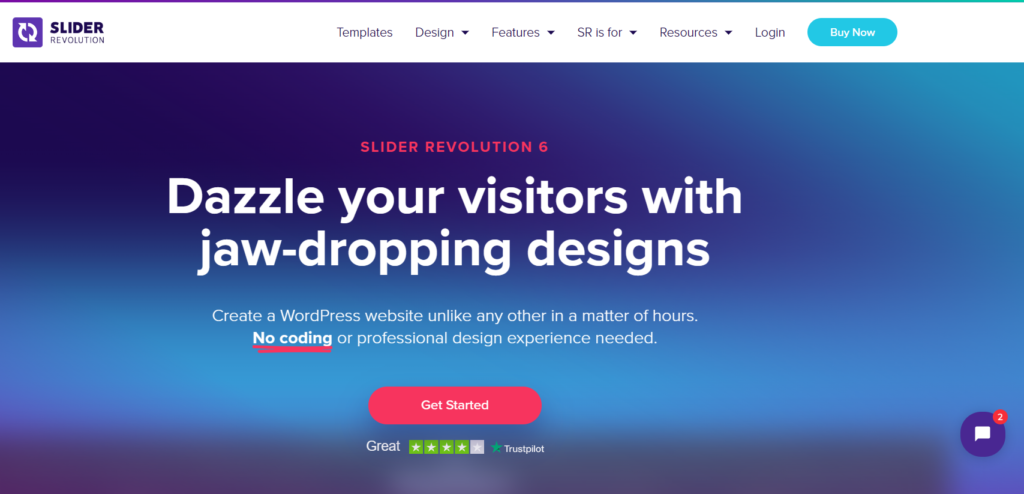 slide revolution wordpress button