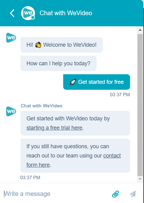 customer support wevideo