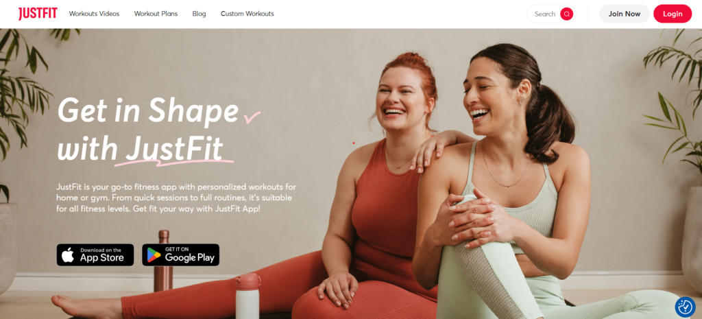 landingpage justfit