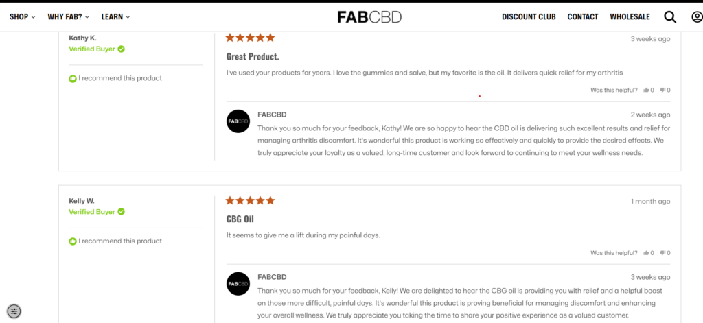 REVIEW fab cbd
