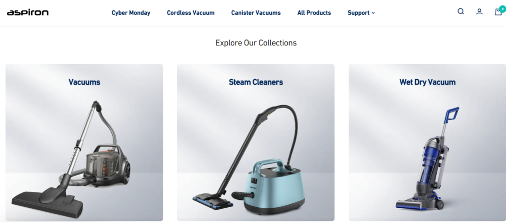 aspiron vacum cannister warranty