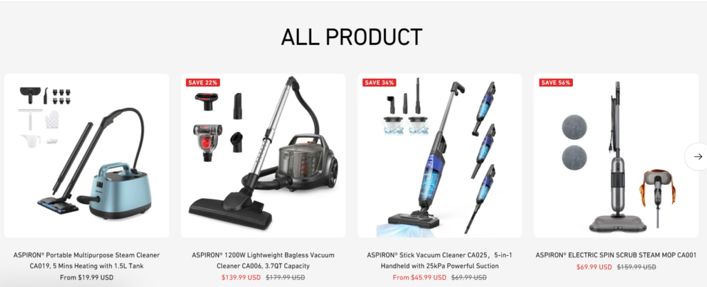 aspiron vacum cannister warranty
