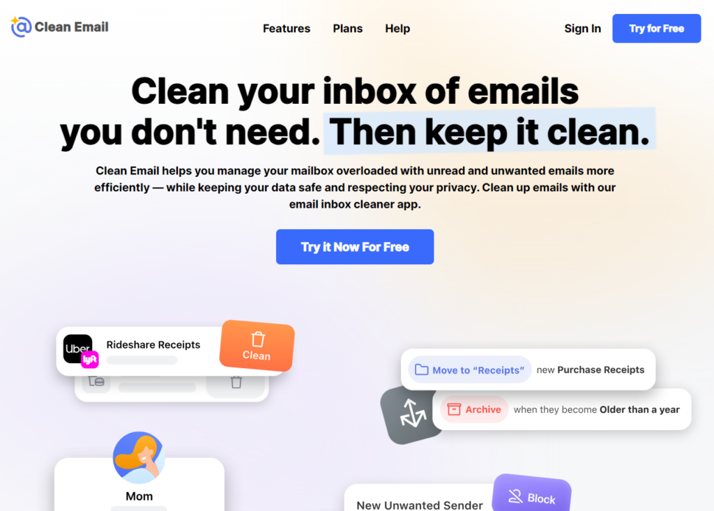 clean email